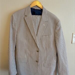 Bonobos Tan Seersucker Slim Fit Suit